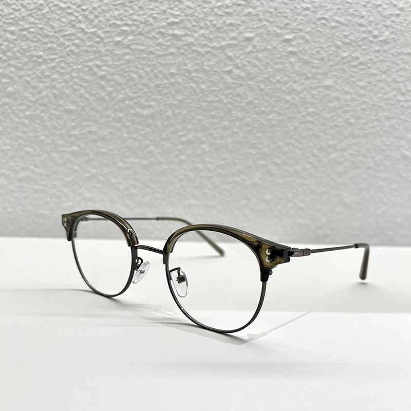 Frame Thin Eyeglasses Round