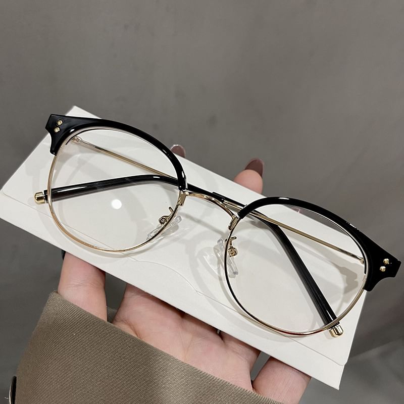 Frame Thin Eyeglasses Round