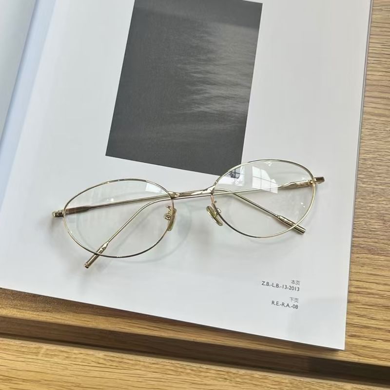 Thin Oval Eyeglasses Frame