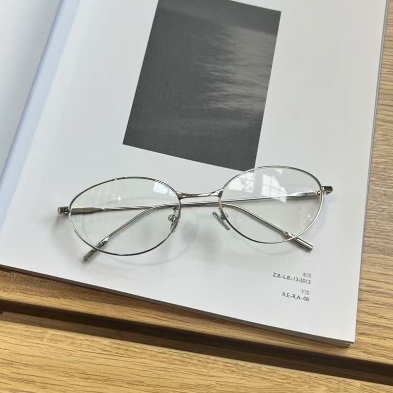 Thin Oval Eyeglasses Frame