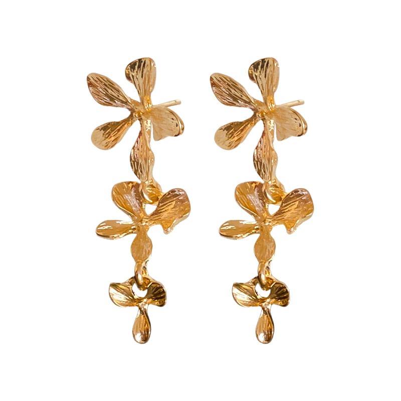 Drop Flower Earring Alloy