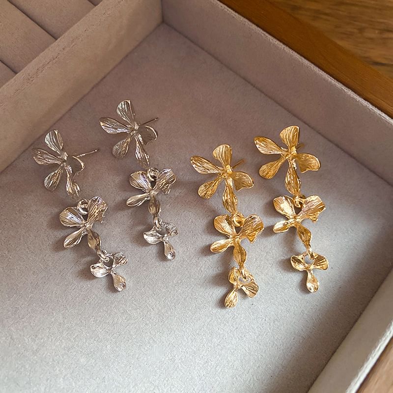 Drop Flower Earring Alloy