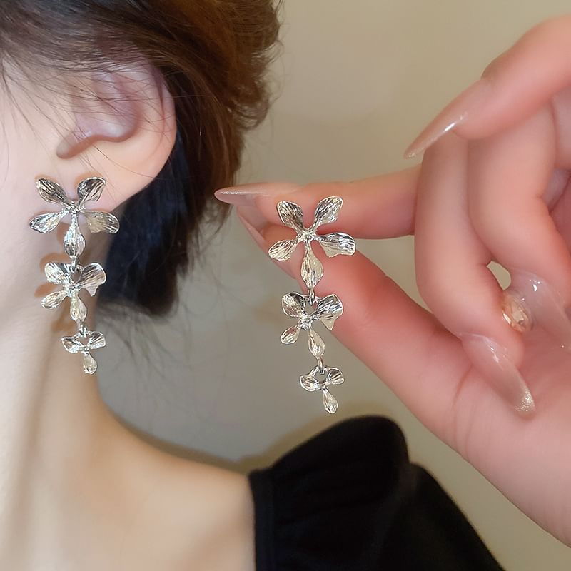 Drop Flower Earring Alloy