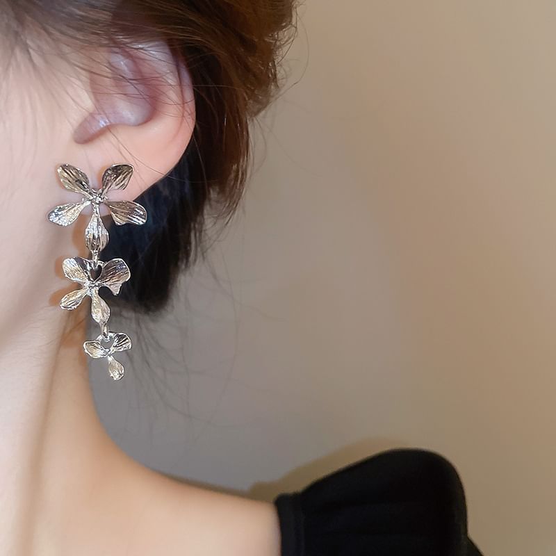 Drop Flower Earring Alloy