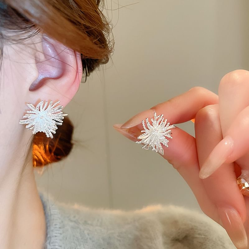 CZ Stud Flower Earring