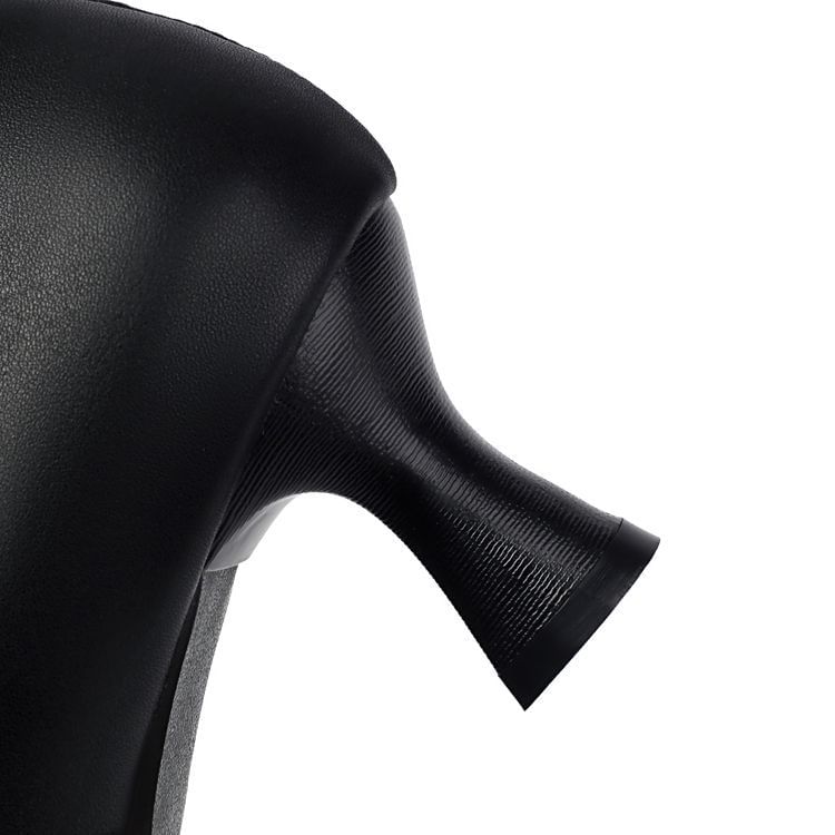 Buckled High Pumps Jane Heel Panel Mary Lace