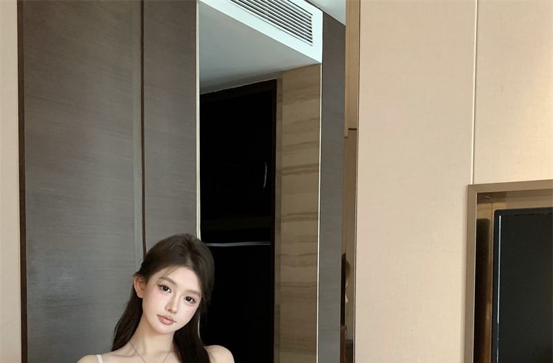 Plain Cami Asymmetrical Top Ruffle