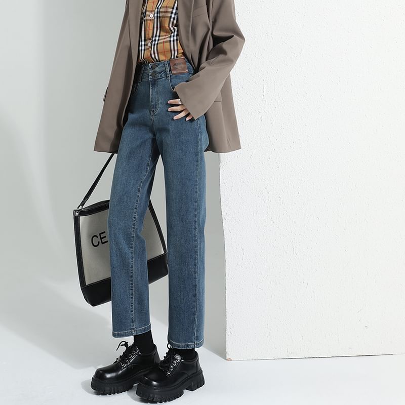 Designs) Jeans High Leg Straight (Various Waist Washed