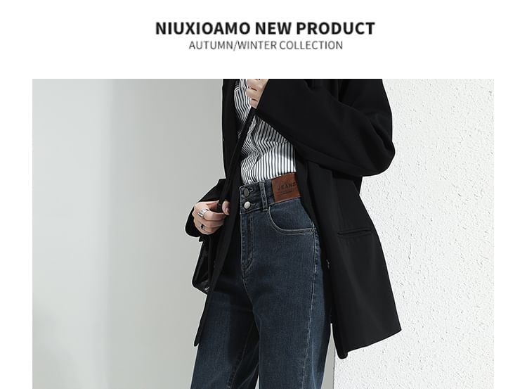 Designs) Jeans High Leg Straight (Various Waist Washed