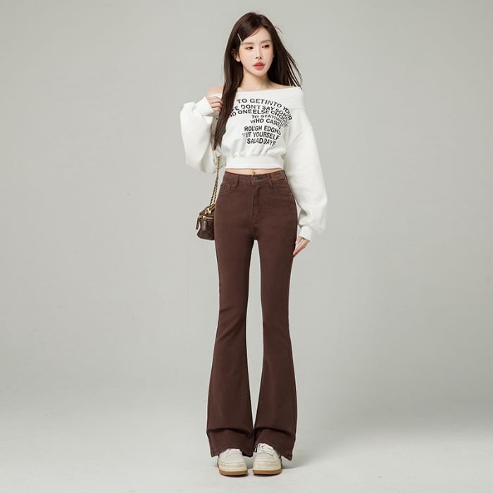 Jeans Bootcut Waist Designs) High Washed (Various