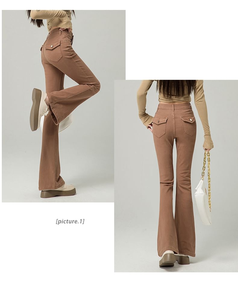 Jeans Bootcut Waist Designs) High Washed (Various