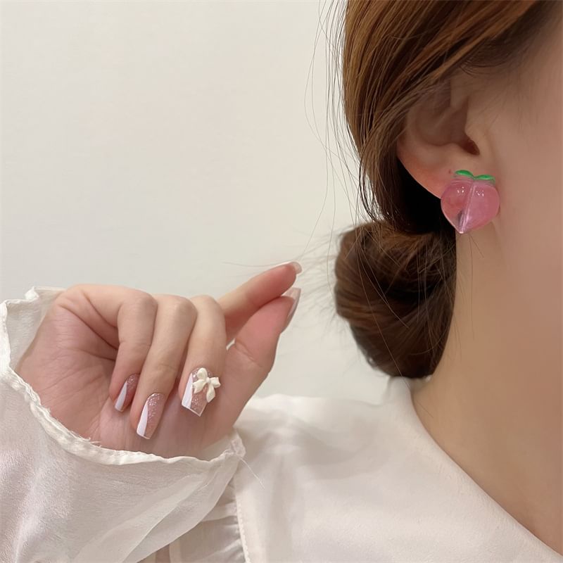 Stud On / Peach Clip Earring