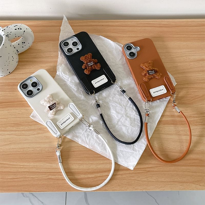 Bear Phone with Case Strap Applique