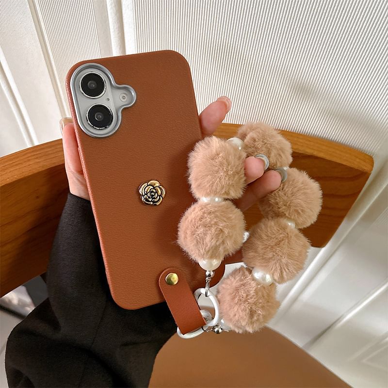 Floral Phone with Case Strap