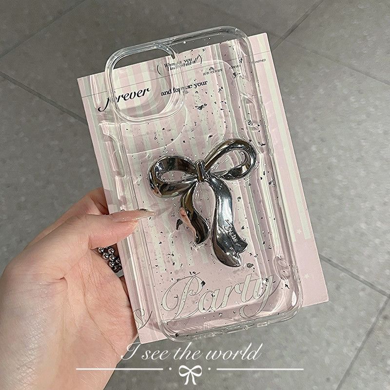 Case Phone Bow Gold Leaf