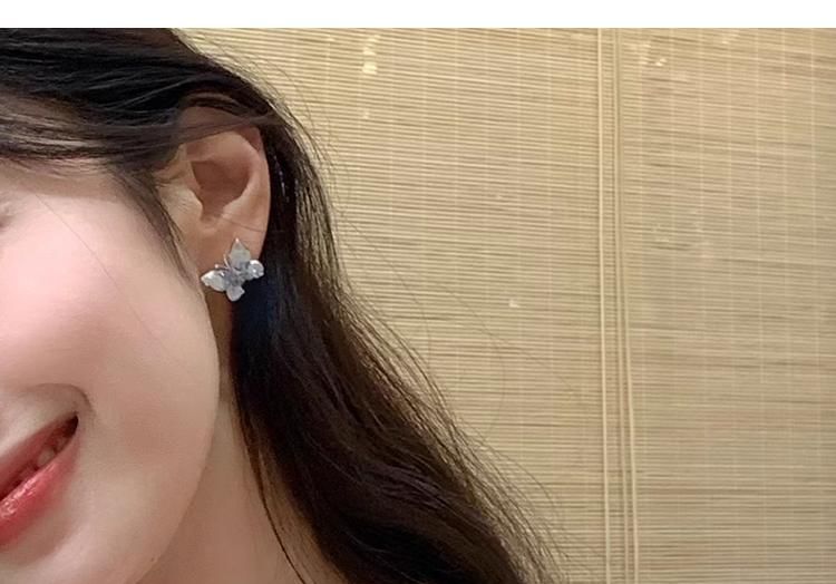 Stud On Earring / Butterfly Rhinestone Clip