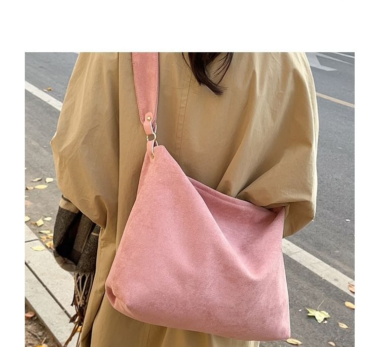 Tote Suede Bag Faux Plain