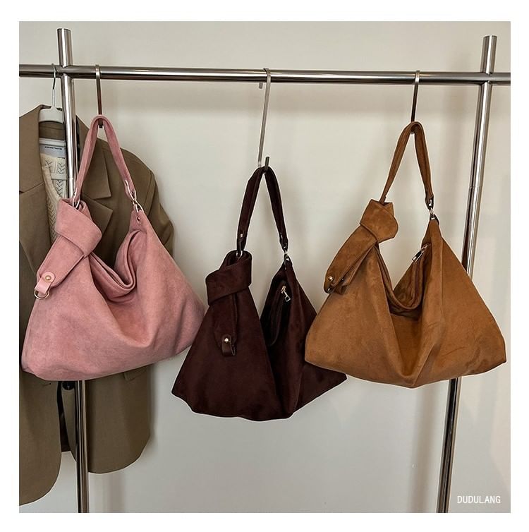 Tote Suede Bag Faux Plain