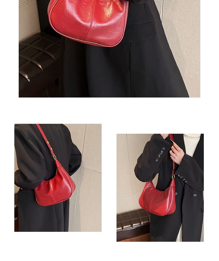 Bag Plain Faux Crossbody Leather