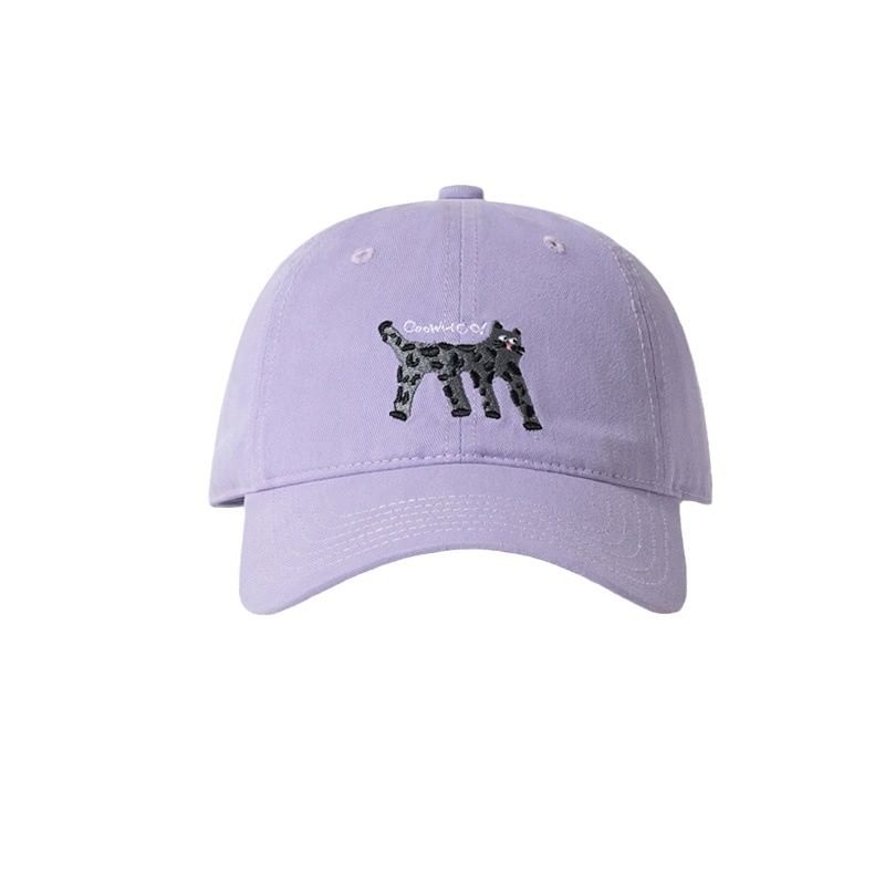 Baseball Cap Cat Embroidered