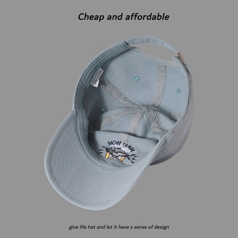 Cat Baseball Cap Embroidered