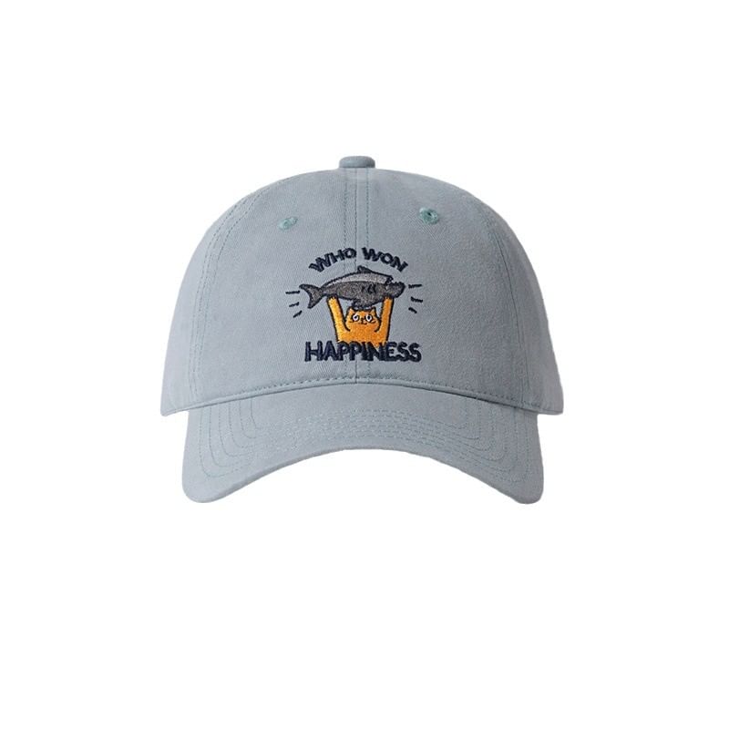 Cat Baseball Cap Embroidered