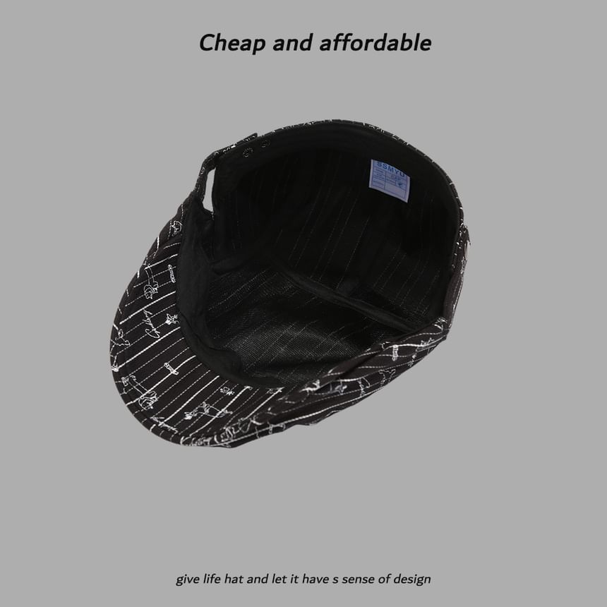 Newsboy Cap Print Dog