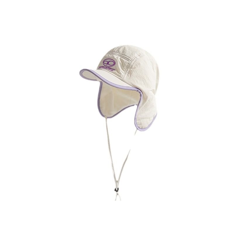 Lettering Print Hat Trapper