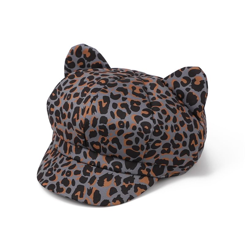 Cap Cat Newsboy Ear Patterned