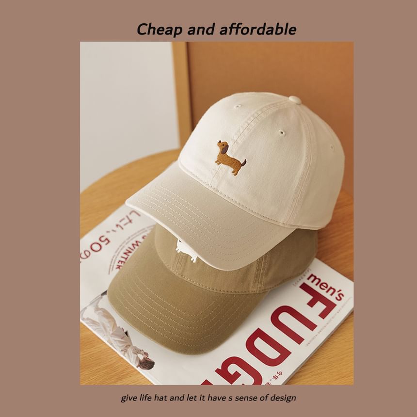 Dog Embroidered Baseball Cap