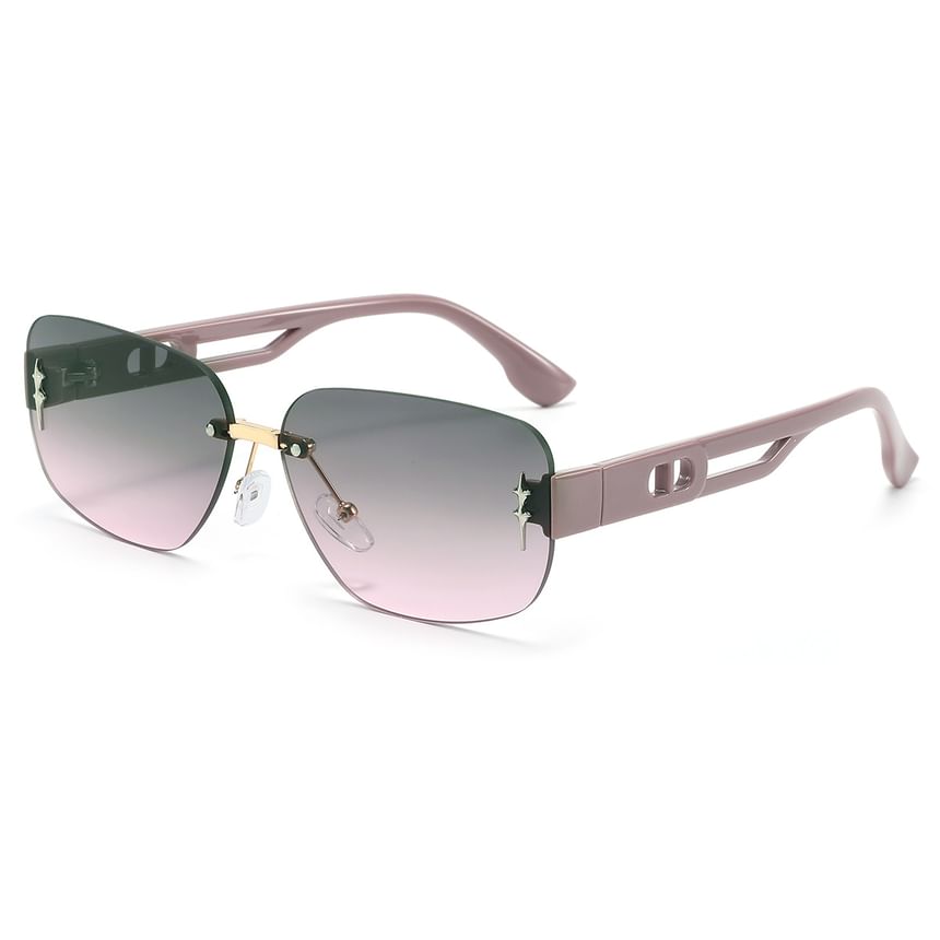 Rimless Rectangle Sunglasses