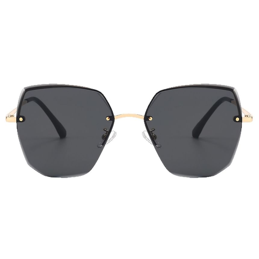 Sunglasses Oversized Rimless Geometric