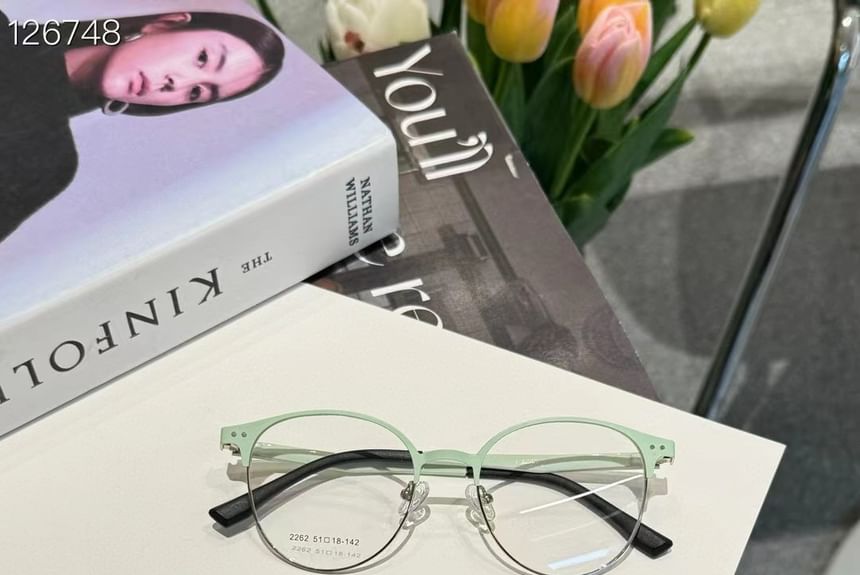 Glasses Sunglasses Metal On With Clip Round