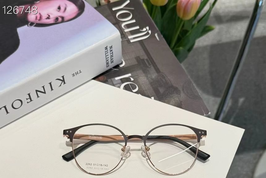 Glasses Sunglasses Metal On With Clip Round