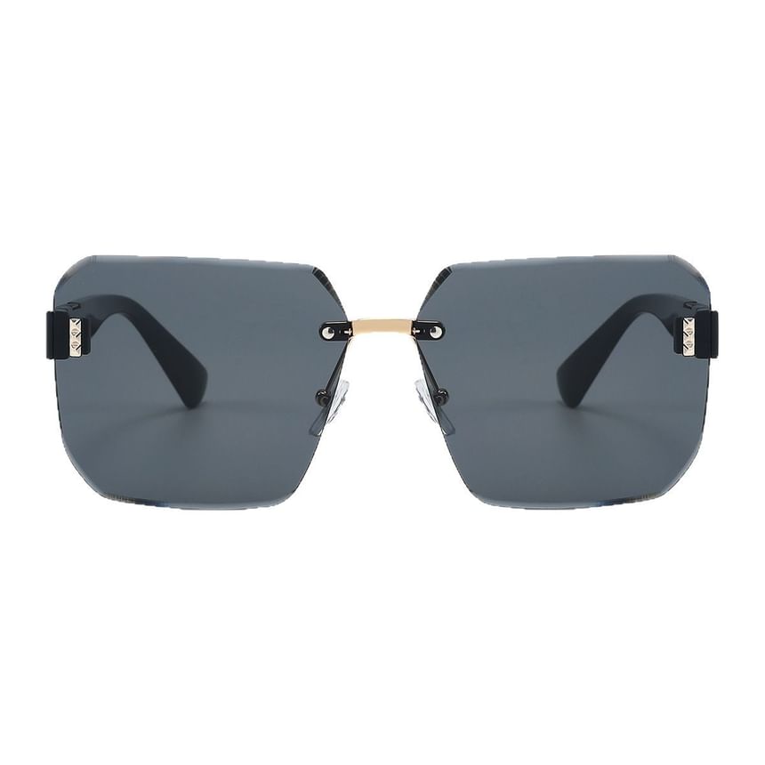 Sunglasses Geometric Oversized Rimless