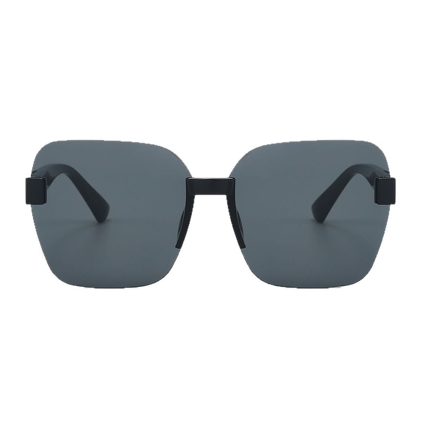 Oversized Geometric Rimless Sunglasses