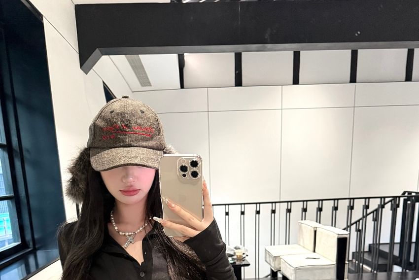 Plain Cropped Inverted Leg Rise Low Collar Pleated Tee Long-Sleeve Wide Pants /