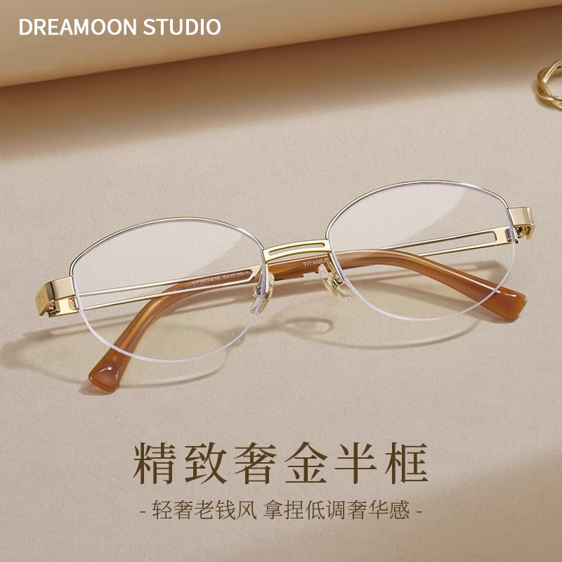 Glasses Blue Oval Light Blocking