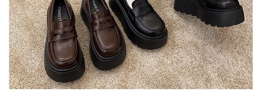 Platform Loafers Plain Penny