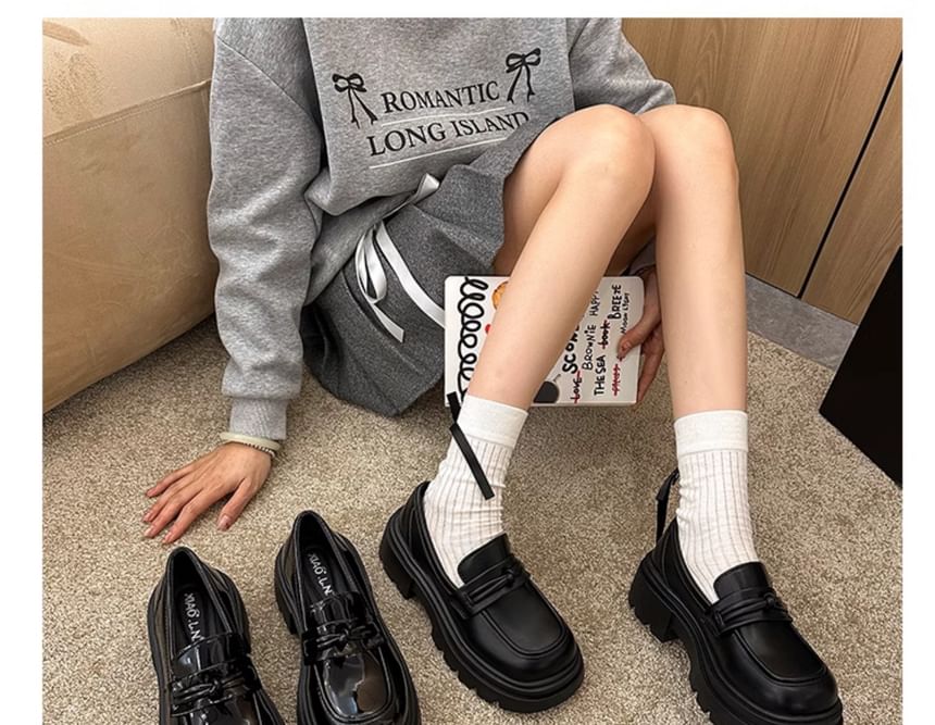 Detail Loafers Plain Knot Platform