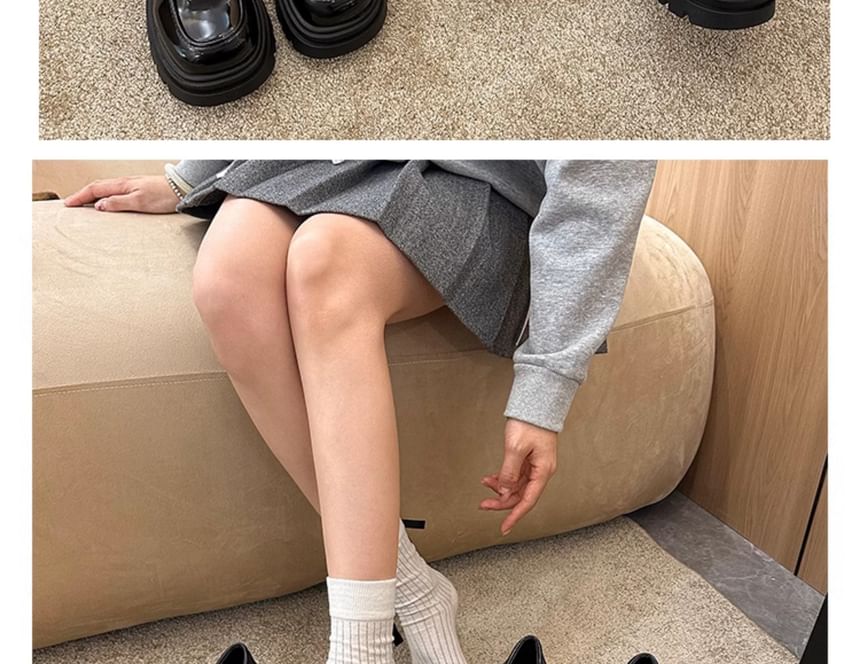 Detail Loafers Plain Knot Platform