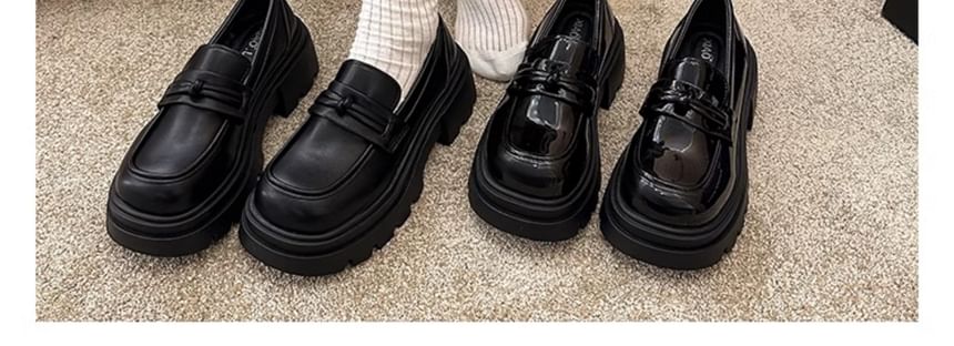 Detail Loafers Plain Knot Platform
