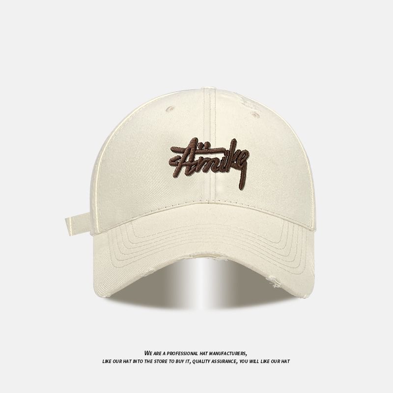 Baseball Distressed Cap Lettering Embroidered