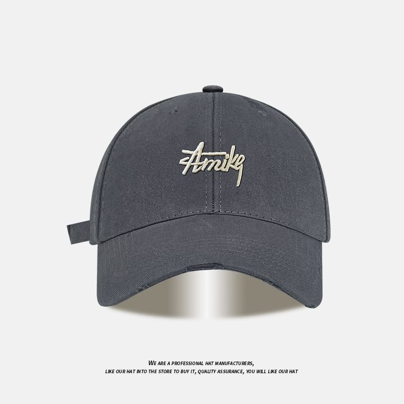 Baseball Distressed Cap Lettering Embroidered
