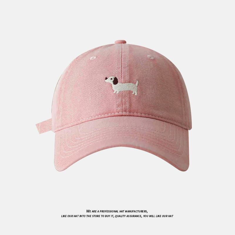 Embroidered Dog Baseball Cap