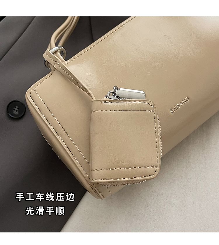 Faux Bag Leather Box Shoulder