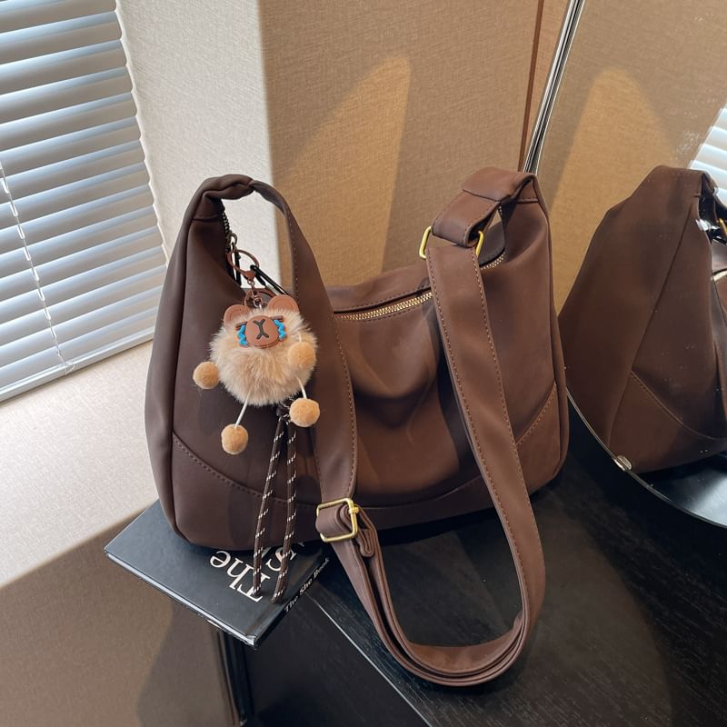 Plain Bag Faux Shoulder Leather