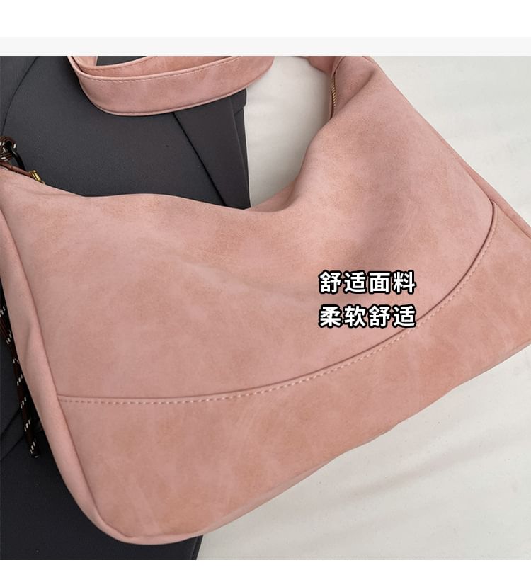 Plain Bag Faux Shoulder Leather