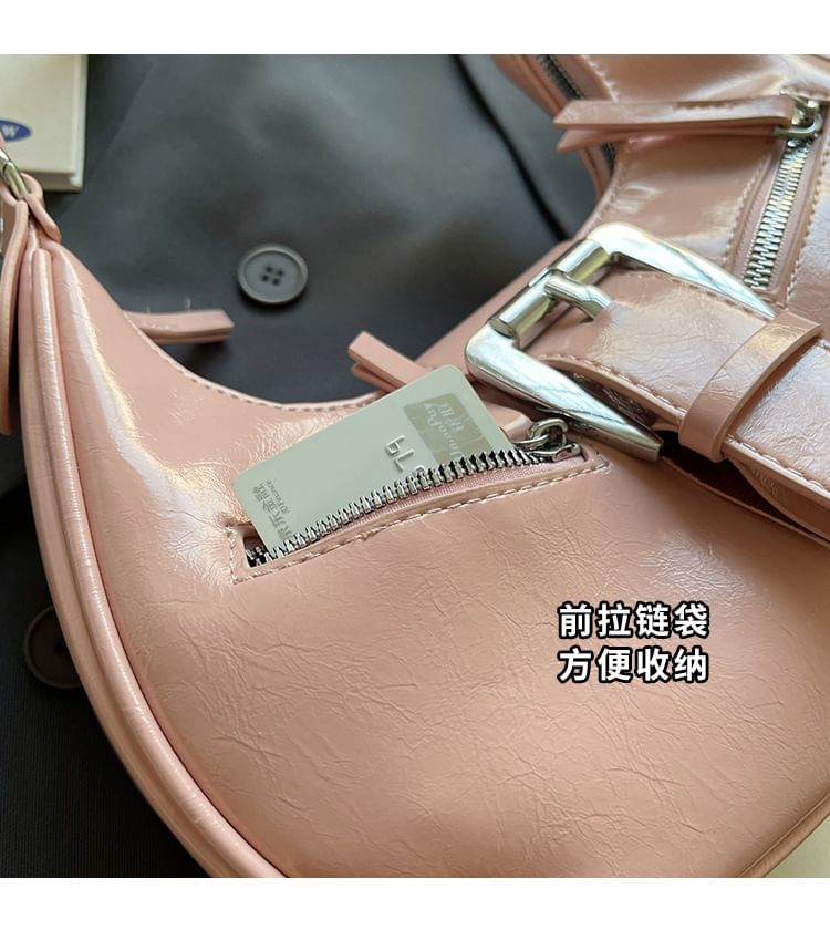 Shoulder Bag Bucked Leather Faux