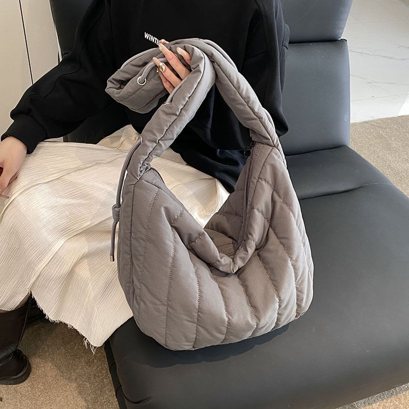 Quilted Bag Plain Shoulder